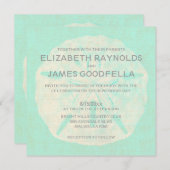 ヴィンテージバーラップサンドドル結婚式招待状 招待状 (正面/裏面)