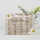 ヴィンテージバーラップレース&デイジーブライダルシャワー招待状 招待状 (スタンド正面)