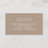 ヴィンテージバーラップ及びレースの名刺 名刺 (裏面)