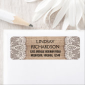 ヴィンテージバーラップ&レース差出人住所ラベル ラベル (インサイチュ)