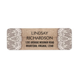 ヴィンテージバーラップ&レース差出人住所ラベル ラベル