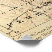 ヴィンテージバーリントンバーモント地形図(1904) ポスター (角)