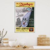 ヴィンテージバーリントン・ゼファー機関車ポスター ポスター (キッチン)