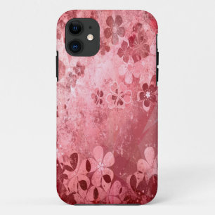 ヴィンテージバーレッド花柄 iPhone 11 ケース