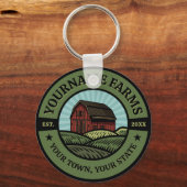 ヴィンテージバーンアドネームカントリーファーム作物農家 キーホルダー (正面)