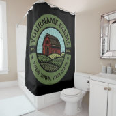 ヴィンテージバーンアドネームカントリーファーム作物農家 シャワーカーテン (インサイチュ)
