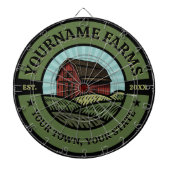 ヴィンテージバーンアドネームカントリーファーム作物農家 ダーツボード (正面)