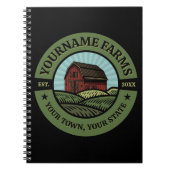ヴィンテージバーンアドネームカントリーファーム作物農家 ノートブック (正面)