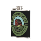 ヴィンテージバーンアドネームカントリーファーム作物農家 フラスク (左)