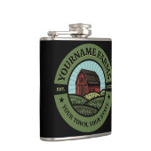 ヴィンテージバーンアドネームカントリーファーム作物農家 フラスク (右)