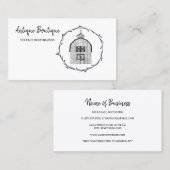 ヴィンテージバーンアンティークブティックショップ 名刺 (正面/裏面)