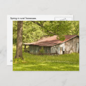 ヴィンテージバーンイン春グリーンテネシー ポストカード (正面/裏面)