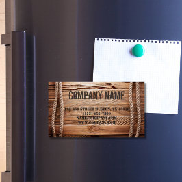 ヴィンテージバーンウッドカウボーイウェスタンカントリー マグネット名刺