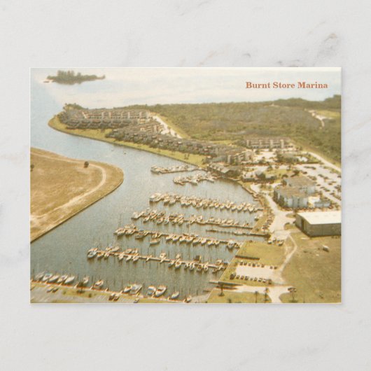 ヴィンテージバーントストアマリーナプンタゴルダフロリダ ポストカード (正面)