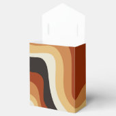 ヴィンテージバーンドオレンジ70s抽象芸術秋の結婚式 フェイバーボックス (オープン)