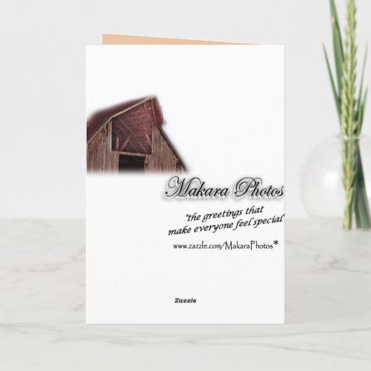 ヴィンテージバーンドセンシティカードまたは任意大事な行事 カード (裏面)