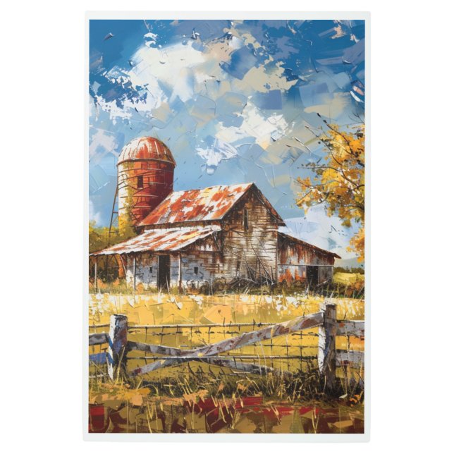 ヴィンテージバーン メタルプリント (正面)