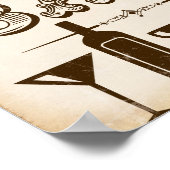 ヴィンテージバー標識プリント ポスター (角)