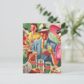 ヴィンテージバーPeolpe 1950sイラストレーション ポストカード (スタンド正面)