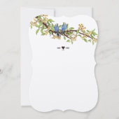 ヴィンテージバ王室のードブルーさくらんぼ結婚ブロッサム 招待状 (裏面)