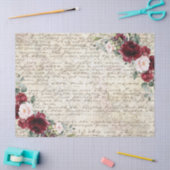 ヴィンテージバ素朴ルガンディバラオールドレターデコップページ 薄葉紙 (クラフト)