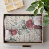 ヴィンテージバ素朴ルガンディバラオールドレターデコップページ 薄葉紙 (ギフト)