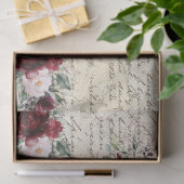 ヴィンテージバ素朴ルガンディバラオールドレターデコップページ 薄葉紙 (ギフト)