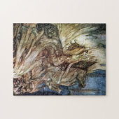 ヴィンテージバ絵画ルキリーのアンティークファンタジーアート ジグソーパズル (横)