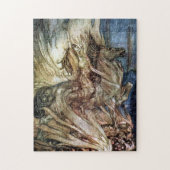 ヴィンテージバ絵画ルキリーのアンティークファンタジーアート ジグソーパズル (縦)