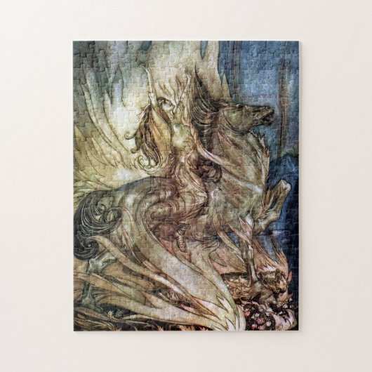 ヴィンテージバ絵画ルキリーのアンティークファンタジーアート ジグソーパズル (縦)