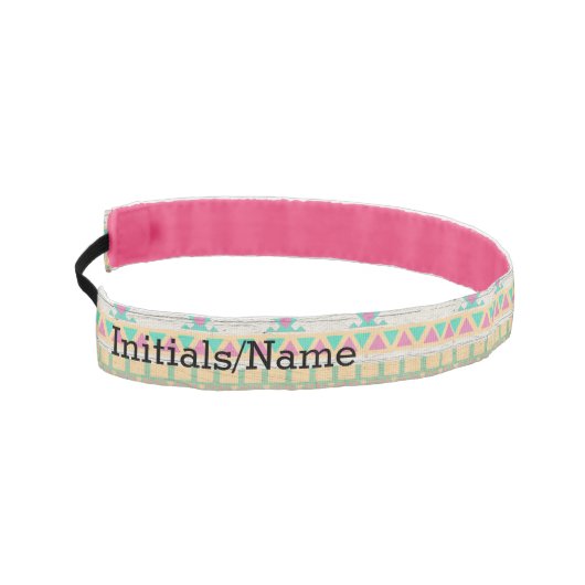 ヴィンテージパアステカステルガーリー幾何パターン アスレチックヘッドバンド (左)