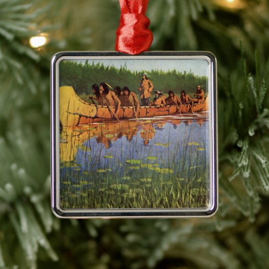 ヴィンテージパイオニア、素晴らしRemingtonによる探検家 メタルオーナメント (ツリー)