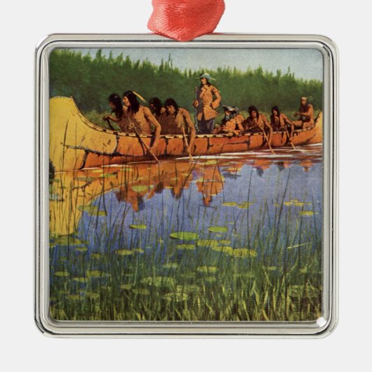 ヴィンテージパイオニア、素晴らしRemingtonによる探検家 メタルオーナメント (正面)