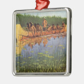 ヴィンテージパイオニア、素晴らしRemingtonによる探検家 メタルオーナメント (左)