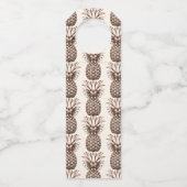 ヴィンテージパイナップルとアロハ熱帯パーティー ボトルネックタグ (裏面)