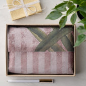 ヴィンテージパイナップルとピンクストライプのデコペ 薄葉紙 (ギフト)