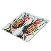 ヴィンテージパイナップルイラストレーションセラミックタイル タイル (側面)