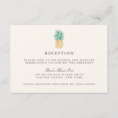 ヴィンテージパイナップルウェディングレセプションカード エンクロージャーカード (正面)