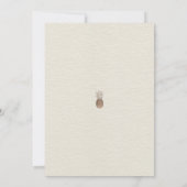 ヴィンテージパイナップルエレガントクリームスウィート16 招待状 (裏面)