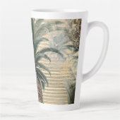 ヴィンテージパイナップルオンゴールドフォイルストライプの カフェラテマグ (右)