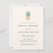 ヴィンテージパイナップルブライダルシャワー招待 招待状 (正面)