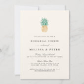 ヴィンテージパイナップルリハーサルディナー 招待状 (正面)