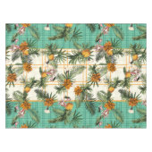 ヴィンテージパイナップル及びフローラ 市松模様に テーブルクロス (正面(横))