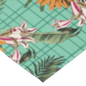 ヴィンテージパイナップル及びフローラ 市松模様に テーブルクロス (アングル)