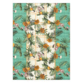 ヴィンテージパイナップル及びフローラ 市松模様に テーブルクロス (正面)