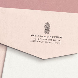 ヴィンテージパイナップル差出人住所 セルフインキングスタンプ