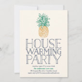 ヴィンテージパイナップル引っ越し祝いパーティーパーティの招待状 招待状 (正面)