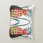 ヴィンテージパイナップル熱帯果実イラストレーション アクセントクッション (裏面(縦))