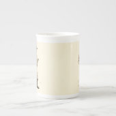 ヴィンテージパイプとブーツを備えたゴルファー ボーンチャイナマグカップ (正面)