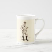ヴィンテージパイプとブーツを備えたゴルファー ボーンチャイナマグカップ (右)